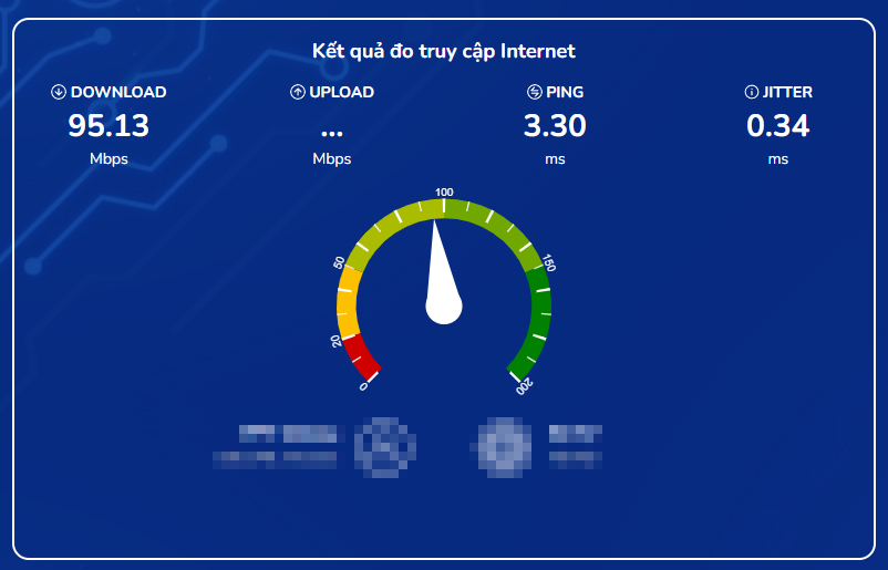Kết quả đo tốc độ internet cáp quang biển IA bị đứt